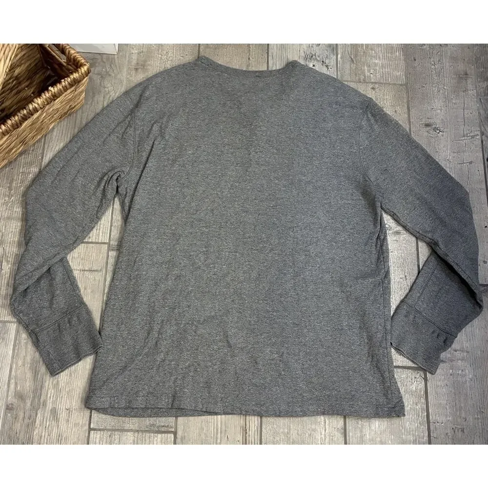 Polo Ralph Lauren Henley Sweatshirt Mens XL Gray Long Sleeve Pullover